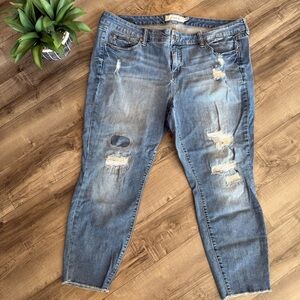 Torrid distressed curvy skinny jean size 20